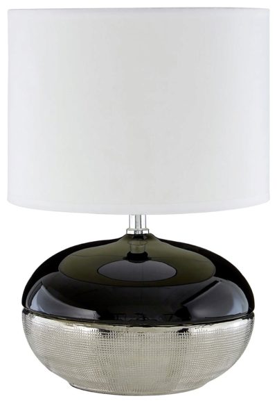 Honey Two Tone - Ceramic - Table Lamp - Silver & White